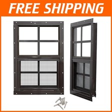 Tempered Glass Shed Windows 2 Pack - Ideal for Sheds, Coops, and Playhouses