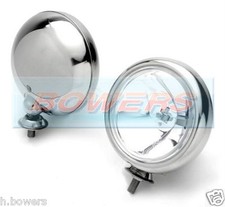 2x 5 INCH CHROME SPOTLAMPS