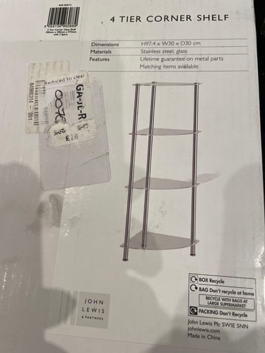 Bnib john lewis tier corner - john,