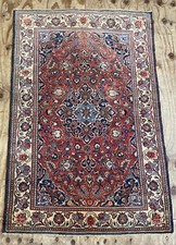 Antique  Kas Han Hand Knotted Medallion Flower  Design Rug