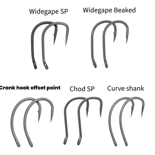 Carp fishing hooks - hooks, barbless