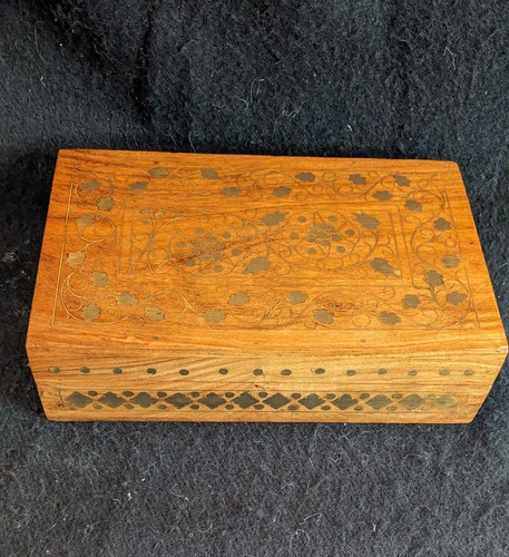 Vintage wood with brass - vintage,