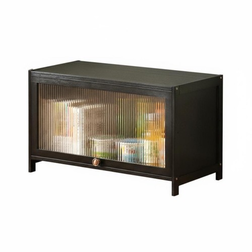 Credenza with slatted door - credenza,