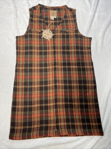 Brown plaid jumper - plaid, by