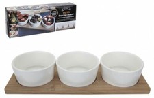 3 CERAMIC SNACK DISHES DIP