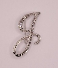 Diamante Silver Initial Letter