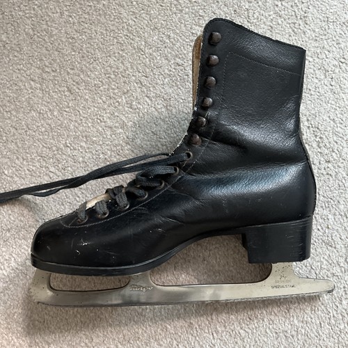 Black leather ice - , skates