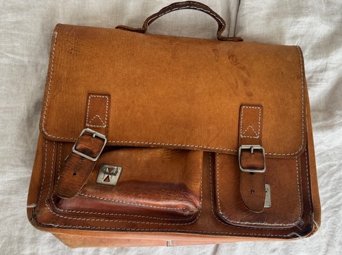 Vintage ruitertassen leather - vintage,