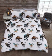 3D T-Rex Dinosaur Kids Single Duvet Set Boys Girls Bedding Quilt Pillowcase