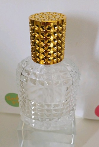 Large glass with gold top - glass,