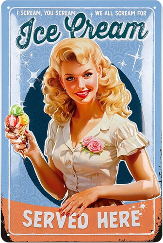 Vintag tin sign retro diner - sign,