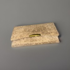 Vintage 1980s bag by Timothy Hitsman in Soft Snakeskin like  brown shade