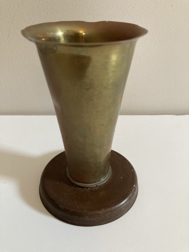 Trench art brass taper candle - trench,