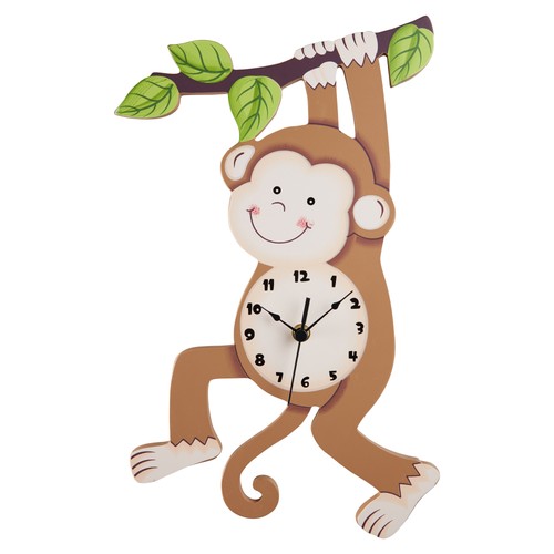 Kids monkey wall clock animal - kids,
