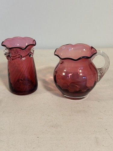 Vintage cranberry glass - cranberry,