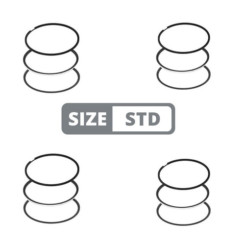 Piston ring set std - piston, 89mm