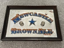 NEWCASTLE BROWN ALE MIRROR - RARE - Pub Man Cave Bar BEER - NEWCASTLE