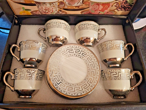 Turkish tea set white - turkish, 6