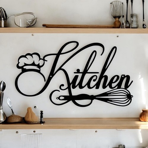 Kitchen metal wall art - metal,