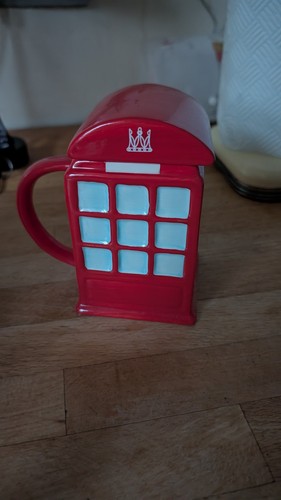 Telephone booth mug
