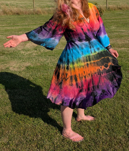 Rainbow dress wrap xl 12 - rainbow,