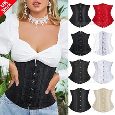 Heavy Duty Steel Boned Underbust Waist Trainer Tight Lacing Corset Christmas Top