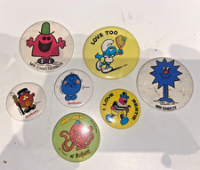 7 x Vintage Metal Pin Badges