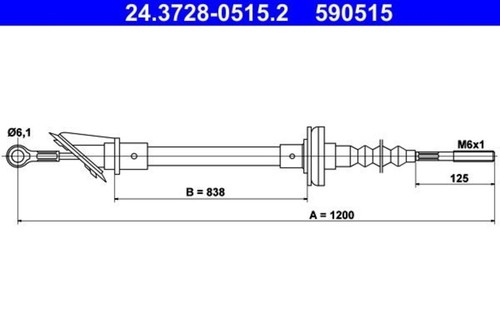 Clutch cable ate - fits, fiat