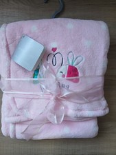 Earrly Days Primark Love Bug Pink Fleece Baby Blanket Ladybirds Ladybugs BNWT