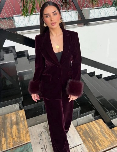 Zara velvet blazer with faux - zara,