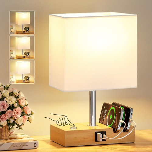 Bedside lamps wooden table - bedside,