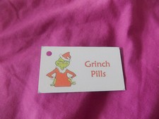 10 x Grinch pills TAGS,  Party