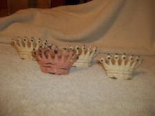 4 Crown Drawer Pulls Cast Iron