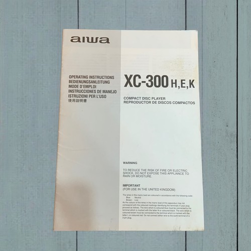 Aiwa xc300 player - xc300, operating