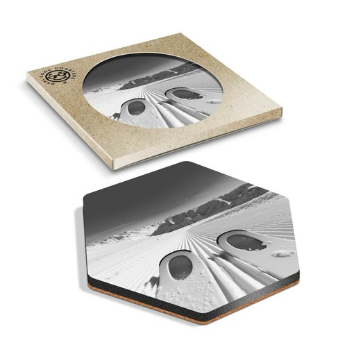 Hexagon coaster bw - bw,