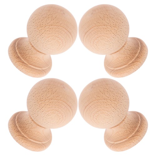 4pcs reusable wooden - reusable, finials