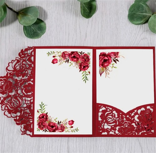 Flower lace greeting card - flower,