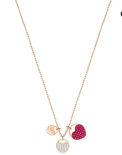 Swarovski rose gold tone heart - rose, gold-tone
