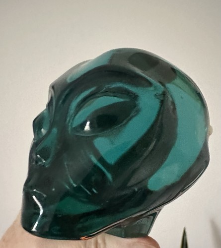 Obsidian blue green glass star - obsidian,