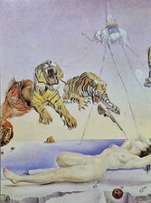 Salvador Dali, One Second Before Awakening From A Dream, Vintage Postcard