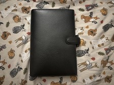 Filofax Finsbury Black Leather Personal Organiser