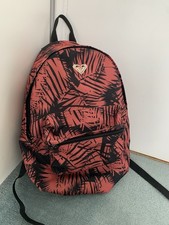 Roxy Unisex School Bag Red Black Backpack Adjustable Straps