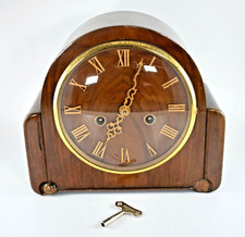 VINTAGE ART DECO SMITHS ENFIELD STRIKING 10 DAY MANTEL CLOCK c1935 WORKING