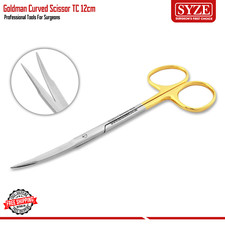 Dental Goldman Fox Scissors TC Curved 12CM Surgical Tissue Trimming Tools SYZE