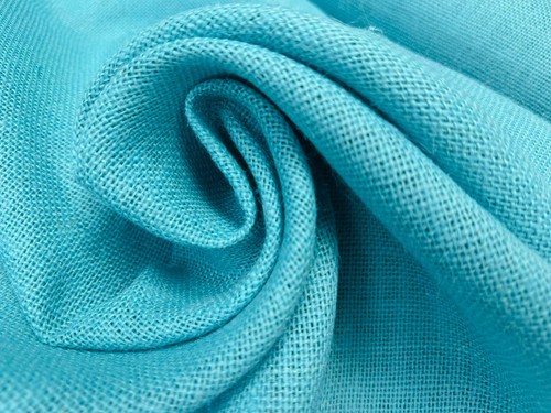 Turquoise hessian jute fabric - jute,