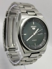 Vtg 1980 Seiko 5 Automatic Arabic Day Date 6309-611A Steel Bracelet Gents Watch