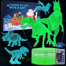 Dinosaur Night Light for Kids Colours with Remote Incudes 2 Changeable Styles
