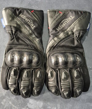 TRIUMPH TEXTILE & LEATHER MOTORCYCLE GLOVES SIZE M / 9