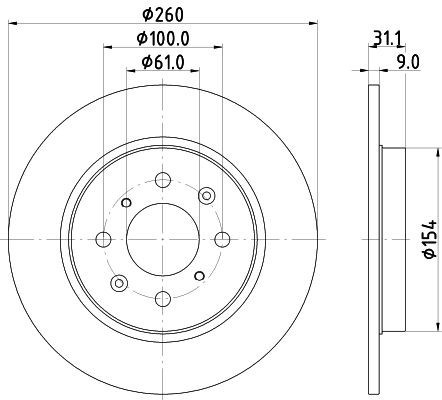 Mintex mdc2669 rear brake - 2x,