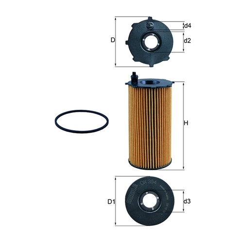 354d oil filter fits dodge - ox,